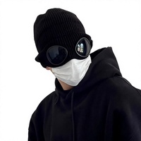 STAR HealthCare – Bonnet d'hiver unisexe chaud avec protection auditive et lunettes de pilote, 100 % acrylique, circonférence de la tête 56-58 cm, pour temps froid