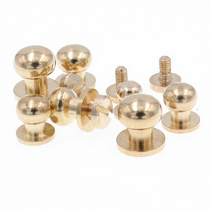 Cabeza <span class=keywords><strong>de</strong></span> Monje <span class=keywords><strong>de</strong></span> Latón Macizo para Bricolaje, Herraje Redondo <span class=keywords><strong>de</strong></span> Cobre Puro para Llaveros, Maletas, Cuero, Accesorios <span class=keywords><strong>de</strong></span> Tornillo para Bolsos - Product Image 4