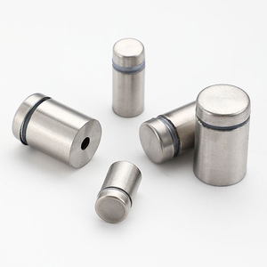 Clavos publicitarios de acero inoxidable, redondos, pulidos, tornillos decorativos para exteriores, para fijar en espejos, vidrios y carteles. - Product Image 1