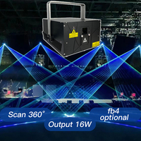 Luz láser para fiesta de baile, espectáculo de club nocturno profesional de 16W, programa 3D, control RGB DMX512, a la venta