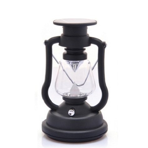 Lampe rétro à 6 LED, alimentée à l'énergie solaire, lumière noire et blanche