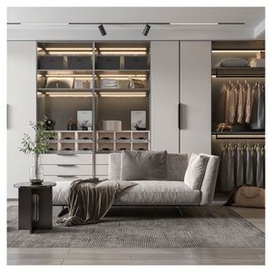 Meubles de maison de haute qualité, dressing sur mesure, tailles personnalisées, bois MDF/HDF, placards spacieux avec rails de suspension et îlot - Product Image 4