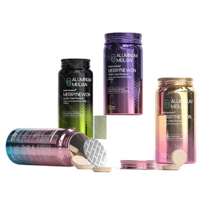 Frascos de Aluminio Cilíndricos de 100 ml y 200 ml con Tapas de Rosca para Medicamentos y Pastillas, Envases Reciclables Ecológicos - Product Image 1