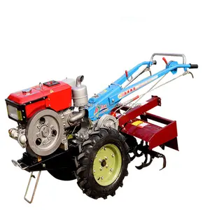 Walking tractor two wheeled self-propelled trencher