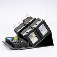 Boîte de rangement pour cartes Yugioh TCG en cuir PU personnalisé, écologique, coins arrondis, estampage à chaud or, couvercle amovible, design à chargement latéral