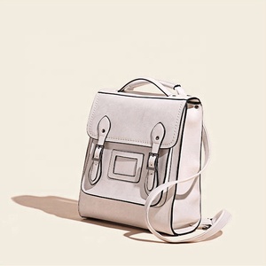 Sac à dos scolaire unisexe vintage en cuir véritable Crazy Horse de haute qualité, sac à bandoulière pour hommes et femmes - Product Image 6