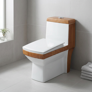Orange Color Ceramic One Piece Water Closet Toilet <b>Floor</b> Mounted Commode With Seat Cover WC - Product Image 3