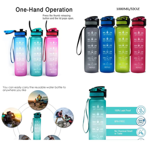 Botella de Agua Deportiva de Tritán de 600 ml, a Prueba de Fugas, Libre de BPA, para Niños, <span class=keywords><strong>con</strong></span> Marcador de Tiempo, 20 oz - Product Image 3
