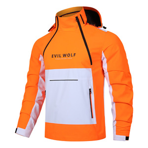 Evil Wolf <strong>Men's</strong> Windproof Waterproof Hooded Softshell Jacket Outdoor Hiking Mountaineering Camping Fishing Team Uniform - Product Image 1