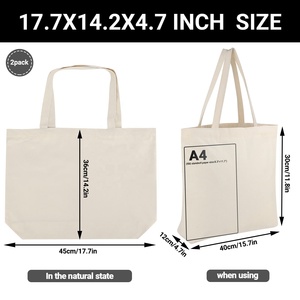 Túi Tote Sinh Thái Đựng Đồ Mua Sắm Kích Thước Tiêu Chuẩn Chất Lượng Bãi Biển Chất Lượng In Logo Tùy Chỉnh 5Oz 8Oz 10Oz Túi Tote Cotton Lớn - Product Image 3