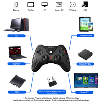 Fabricación 2,4G Controlador de juegos móvil inalámbrico Consola Joypad Motor de vibración Joysticks Gamepads Compatible para PC Android