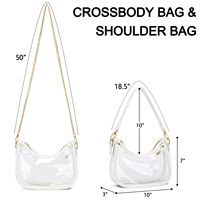 Sac à bandoulière en PVC à la mode pour femmes mignon clair Hobo sacs à main rétro Transparent PVC embrayage sous les bras sac à main pour dames