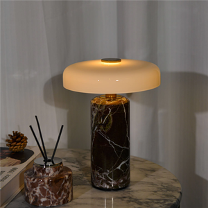 Lámpara de Mesa Moderna de Lujo con Forma de Hongo, Inalámbrica, de Mármol, con Control Táctil y LED para Decoración de Dormitorio y Sala de Estar - Product Image 4