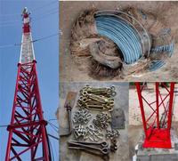 Mât d'antenne micro-ondes à 3 pieds en treillis d'acier pour télécommunications 4G longue portée, excellent pour les tours de téléphonie mobile et les stations radio BTS