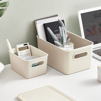 Caja de Almacenamiento de Plástico de Estilo Simple WANUO, Caja de Almacenamiento Universal para el Hogar, Cajas de Almacenamiento Ordenadas en Tres Tamaños