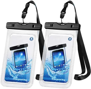 Yüksek kaliteli cep telefonu çanta kılıfı su geçirmez cep telefonu için yüzme su geçirmez kılıfı plaj