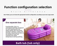Baignoire sauna vapeur gonflable en PVC pliable pour usage domestique, baignoire individuelle pour adulte
