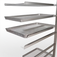 Carrito de panadería de aluminio/acero inoxidable 304 personalizado-Bandeja de cocina de hotel móvil con estantes ajustables