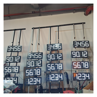 Display Led stasiun Gas IP65 tahan air luar ruangan 8 inci 88.88 putih/merah/hijau/biru dengan tampilan stasiun Gas Digital