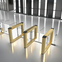 Torniquete de Barrera Abatible SUS304, Sistema de Control de Acceso Peatonal, Puerta Rápida para Centros Comerciales, Torniquetes de Puerta Abatible Seguros