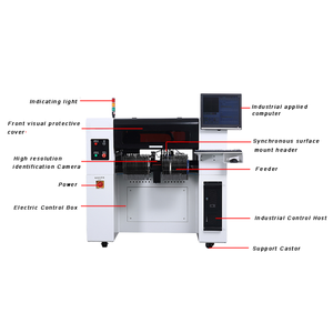 SMT 탁상용 후비는 물건과 장소 기계 SMT 생산 라인 <span class=keywords><strong>LED</strong></span> 가벼운 일관 작업/제공된 4 개의 머리 후비는 물건과 장소 기계 엔진 - Product Image 4
