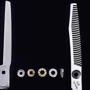 Tijeras de Peluquería Profesionales Thesheery de 6 Pulgadas, Acero Inoxidable 440C, para Diestros, Plateadas, Modelo Great Tail Dragon Flat Shears - Product Image 2