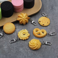 Porte-clés créatifs en forme de biscuits et craquelins réalistes en PVC, mini-attrapes décoratives pour sacs, accessoires de bricolage