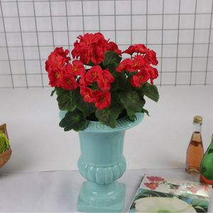 Uv kháng thực tế trang trí nội thất Lụa Nhân Tạo Geranium Flower Bush Begonia Rose trong nhà và ngoài trời bó hoa - Product Image 6
