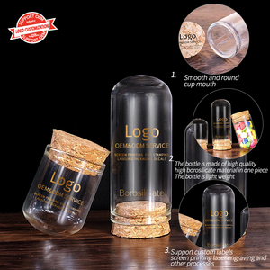 Gran oferta, nuevo vial de vidrio bonito personalizado, botella de vidrio de fondo redondo, tapa de corcho, corcho pequeño, contenedor vacío, botella de vial de tubo de ensayo - Product Image 5
