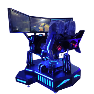 Simulator Mengemudi Balap Arcade VR Gerak Dinamis 6 DOF 3 Layar Baja Aluminium Taman Petualangan Dalam & Luar Ruangan Playhouse - Product Image 4
