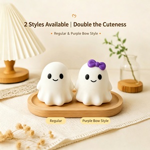 Halloween Ghost Jumbo Squishy Toy Soft White Squeeze Stress Relief <b>Fidget</b> Toy Boxed Novelty Gift for Ages 8-14 & 14+ 13cm - Product Image 1