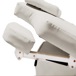 Elektrische Behandlungs- und Kosmetikliege mit 2 Motoren, Holzuntergestell, Heizfunktion für Wimpern, Massage und Gesichtsbehandlungen - Product Image 4