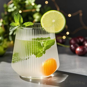 Bols de poinçon sans tige nervurés en plastique translucide incassable et léger - Product Image 6