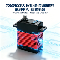 Servomoteur métallique 130 kg·m, multi-protocoles CAN RS485 PWM, contrôleur d'articulation robuste pour robots bioniques et applications robotiques à grande échelle