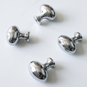 Italian French Style Oval Furniture <b>Knobs</b> Zinc Alloy Electroplated Wardrobe Cabinet Drawer Handles Durable European Design - Product Image 3