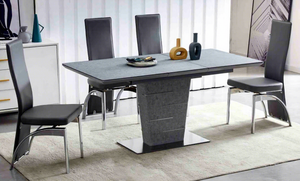 Hiện Đại Thiêu Kết Đá Hàng Đầu Chân Thép Không Gỉ Bàn Ăn Mở Rộng Cho Phòng Ăn Giá Rẻ Giá Tre Đồ Nội Thất Cho Nhà - Product Image 3