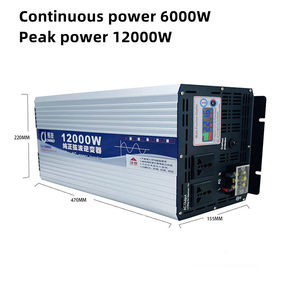 Onduleur à onde sinusoïdale Pure <span class=keywords><strong>6000W</strong></span> 8000W <span class=keywords><strong>convertisseur</strong></span> <span class=keywords><strong>de</strong></span> <span class=keywords><strong>tension</strong></span> 12V 24V 48V 60V 72V à 110V 220V onduleurs solaires 50H onduleur domestique Z 60HZ - Product Image 3