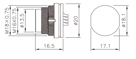 Square M16 Circular Connector Metal Screw Locking Waterproof Socket Plug