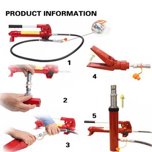 Juego de gato de herramienta de reparación de automóviles portátil multifunción, <span class=keywords><strong>Kit</strong></span> de reparación de marco de carrocería hidráulica de caja roja para reparación de carrocería y Ram - Product Image 2
