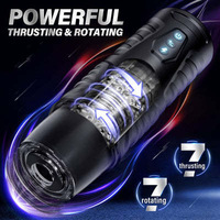 Automatischer Elektrischer Männlicher Masturbator Sexspielzeug 7 Stoß- und Rotationsmodi Elektrischer Masturbationsbecher Mehrfache Stimulation für Männer