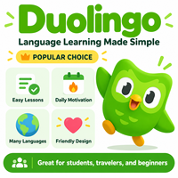 Duolingo Super Access |   Sans publicités, entraînement personnalisé pour les apprenants de langues