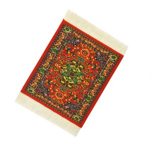 Sous-verre tissé rouge style tapis oriental pour la maison, idéal pour les boissons - Vente en gros - Product Image 4