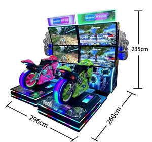 Simulador de carreras 3D de 50 pulgadas con doble pantalla, máquina recreativa operada con monedas, juego de arcade de conducción 3D, equipo de arcade de acero acrílico. - Product Image 3