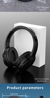 Casque sans fil BT universel 3,5 mm noir, son stéréo, casque de jeu pour ordinateur, pour l'école