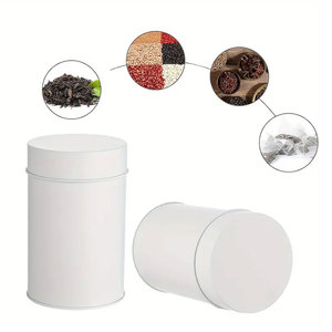 Scatole di Latta Rotonde per Tè in Metallo Nero Opaco Senza Saldature, Personalizzabili, Impilabili, per Biscotti e Tè, Pronte per la Spedizione (RTS) - Product Image 4