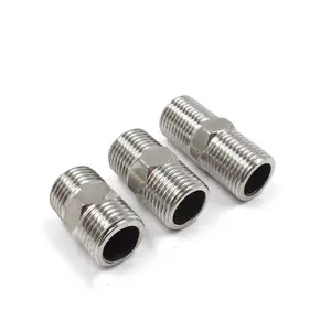 304 Stainless Steel Hexagonal Outer Wire Connector Thickened High-Pressure Wire Double Outer Wire Straight-Through Connector 4 P