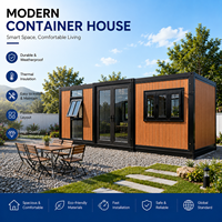 Maison conteneur industrielle préfabriquée extensible de 20 pieds, villa modulaire, mini-maison, solution pour hôtel, complexe hôtelier, chambre d'hôtes et investissement
