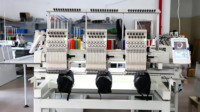 Machine à broder les casquettes à 6 têtes, machine à broder informatisée à tête unique