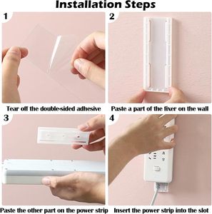 Nuovo Design di Accessori per la Casa, Supporto per Prese da Scrivania Senza Foratura, Fissatore Autoadesivo per Protezione da Sovratensioni per Cucina e Ufficio - Product Image 6