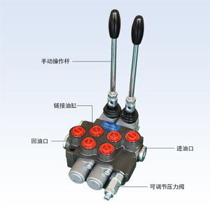 วาล์วควบคุมทิศทางแบบแมนนวลซีรีส์ P40 วาล์วไฮดรอลิกแบบหลายทาง 63MPa สำหรับอุตสาหกรรมเคมี - Product Image 2